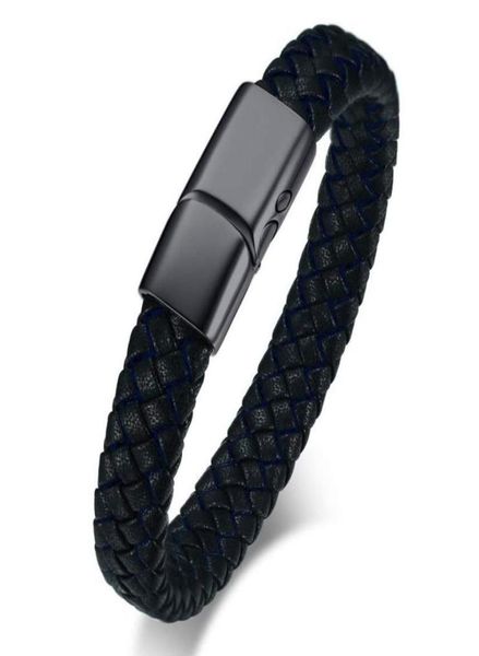

link chain cremation memorial urn bracelet made of genuine leather stainless steel bangle keepsake for ashes7661155, Black
