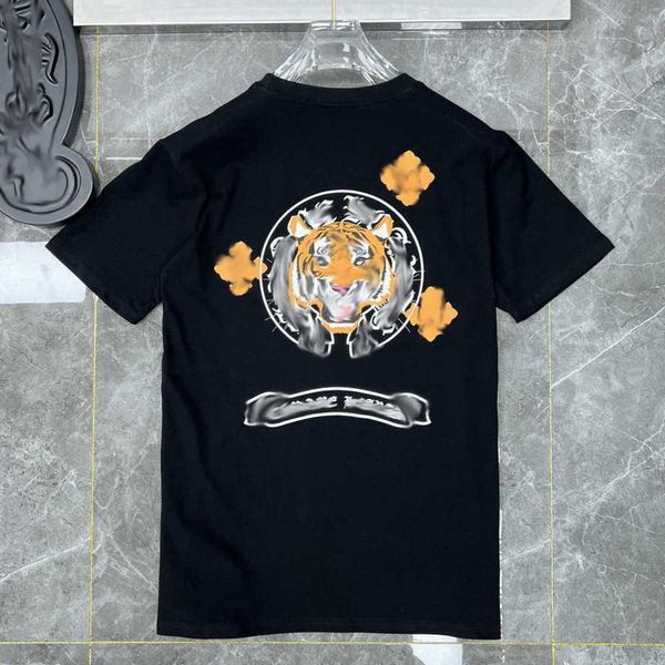 

classics luxury men's t shirt brand ch t-shirts designers men women tees fashion horseshoe sanskrit cross print cotton t-shirt casual, White;black