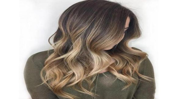 

balayage 26 color one piece clip in human hair extension 1 pcs set 5 clips 70g140g 12quot26quot84534836020466, Black;brown