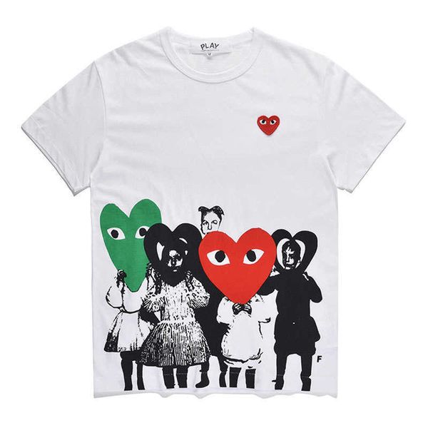 

share to be partner play fashion mens t-shirts designer red heart shirt casual tshirt cotton embroidery short sleeve summer t-shirtxyoq, White;black