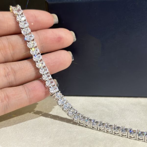 

luxury chain bracelets harry w brand designer s925 sterling silver full zircon chain charm bracelet for women wedding jewelry party gift, Black