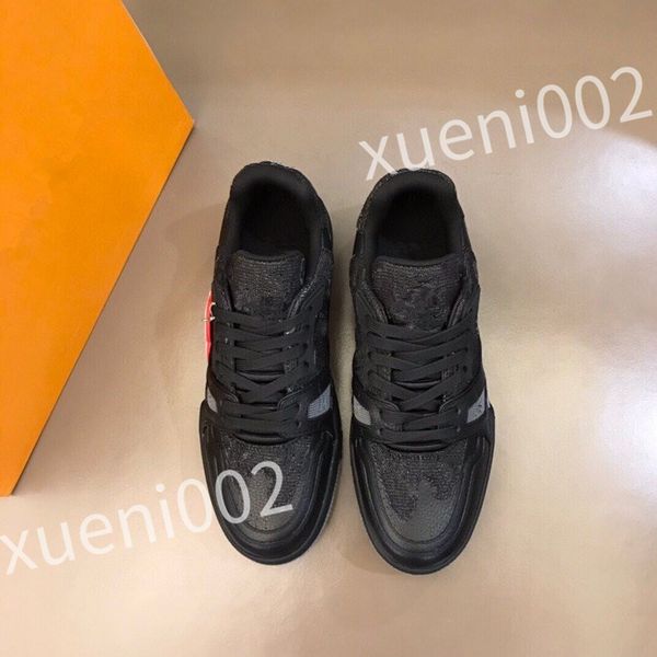 

luxury sneakers charlie rubber hand-crafted outsole fashion designer shoes calfskin canvas casual mens rd0803, Black