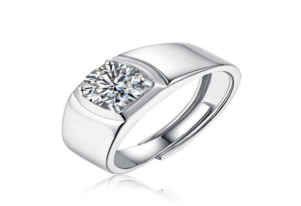 

adjustable opening white moissanite couple rings 1ct 2ct 3ct 5ct wedding party anniversary simplicity fashion 925 silver jewelry1434812