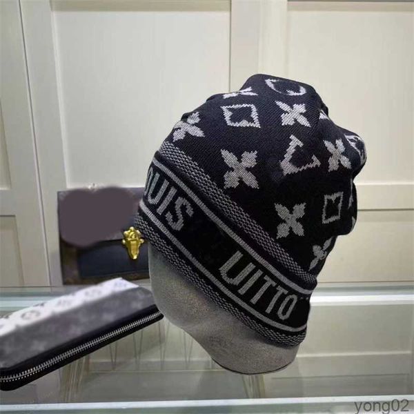 

designer v letter full printed wool cap children's autumn and winter foreign style cold beanies warm knitted cap men's luxury bran, Blue;gray