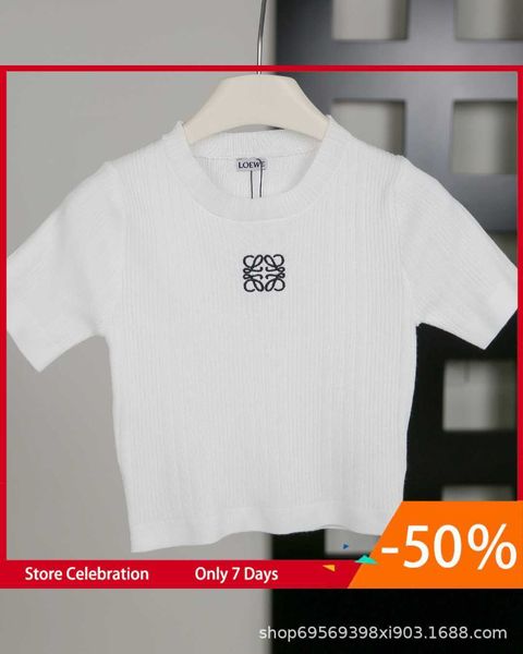 

23 spring yang mi same style qu zhu yarn texture short sleeve t girl, White