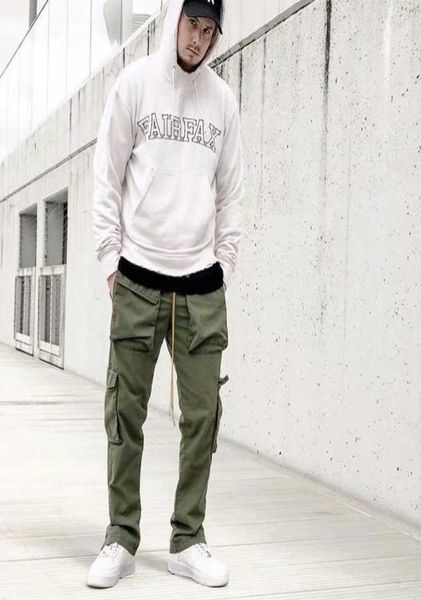 

794z 2023 new men039s pants north american high street brand ins coconut style military multi pocket loose overalls hip hop cas1784225, Black
