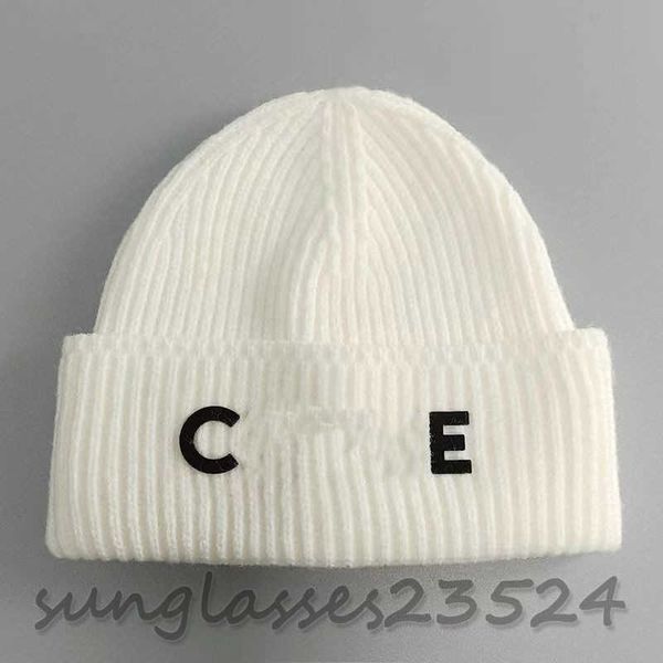

designer brand men's beanie hats women's autumn and winter new classic letter c outdoor warm all-match knitted hats, Blue;gray