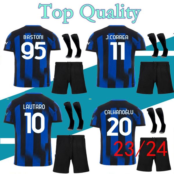 

lukaku soccer jerseys 23 24 barella lautaro inters alexis dzeko correa away third milans uniforms football shirt 2023 2024 men kids kits, Black;yellow