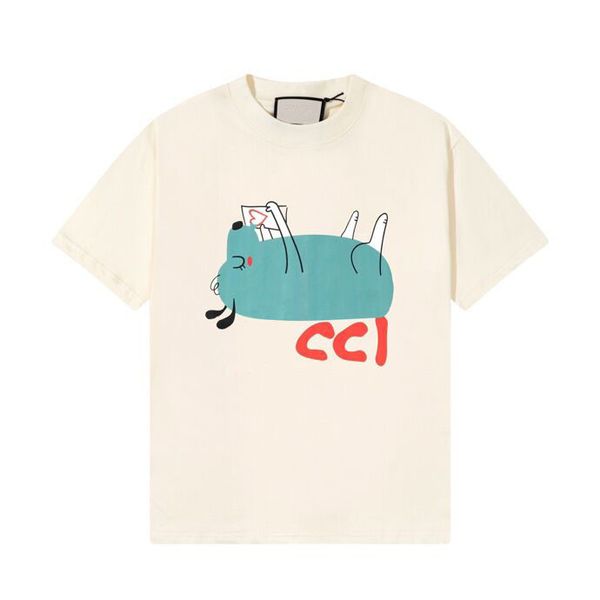 

2023ss spring/summer designer letter print t shirt cotton fabric round neck pullover short sleeve t-shirt sweatshirt a7a12z20k162, Black;brown