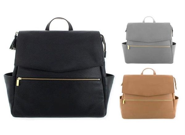 

pu leather baby diaper bag backpack changing pad stroller straps y200107268m5374999