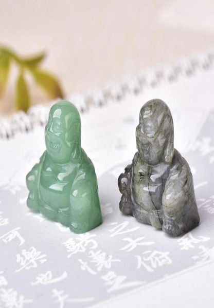 

1pc natural stone carved maitreya buddha fengshui crystal statue craft for home decoration chakra healing reiki qua jllnua3634707, Black