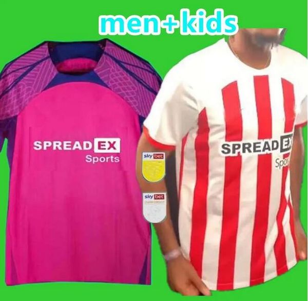 

23 24 sunderland soccer jerseys stewart simms roberts amad clarke dajaku embleton evans o'nien football shirt pritchard mens kids kit h, Black;yellow