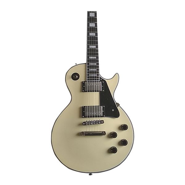 

classic cream lp custom electric guitar, wood, chrome hardware, black tuners