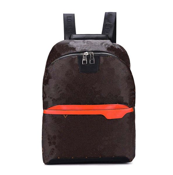 

backpack men's fashion plaid travel backpack joker leather schoolbag computer bag