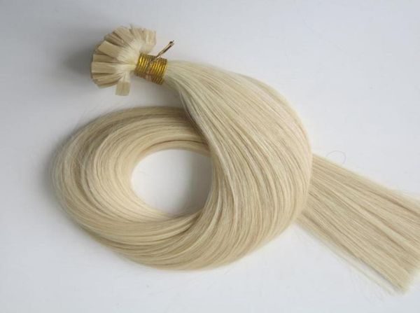 

200g 200strands pre bonded flat tip hair extensions 18 20 22 24inch 60platinum blonde brown brazilian indian remy keratin human 8040785, Black