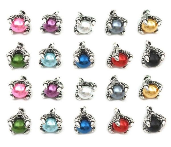 

50pcs alloy charms dragon claw pendants 10x15mm jewelry making components93205617823617, Bronze;silver