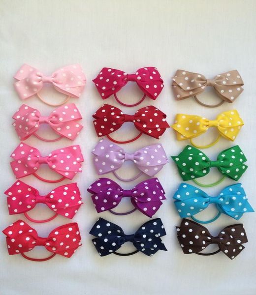 

10 off 2015 whole 3 inch60pcsmini grosgrain ribbon alice band boutique dot bow with elastic hair band hair accessories9860086, Slivery;white