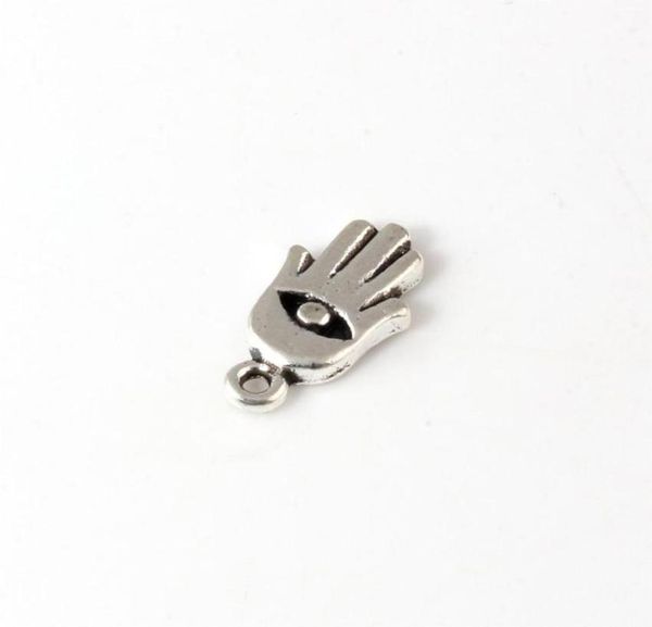 

200pcs alloy hamsa hand evil eye good luck charms pendants for jewelry making bracelet necklace findings 85x16mm a2395045195578591, Bronze;silver