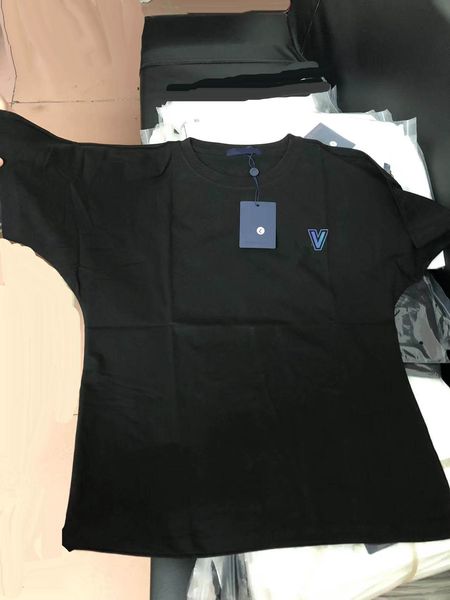 

2023 brand t shirt men women summer designer t shirts print letters cotton mens shirt 2 colors black white luxury tee shirt man asian size m, White;black
