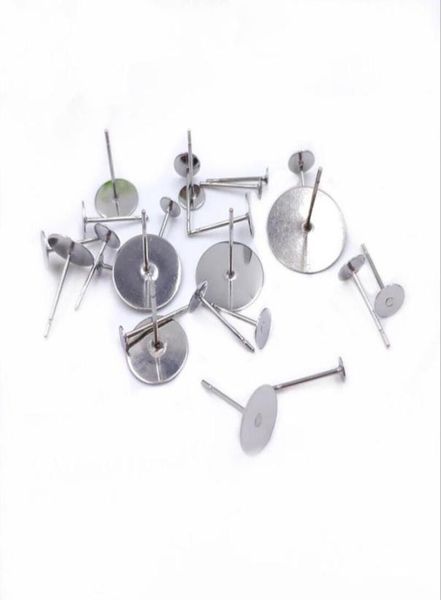 

4mm head pins earring findings accessories earring pins base earring part diy stick nickle stainless steel ear post 200pcslo6559426, Blue;slivery