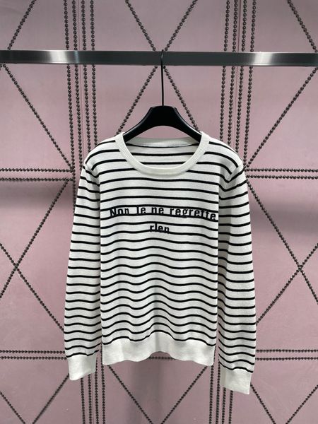 

new autumn fashion contrast stripes knit pullover women sweater o-neck long sleeve embroidery casual lady jumper, White;black