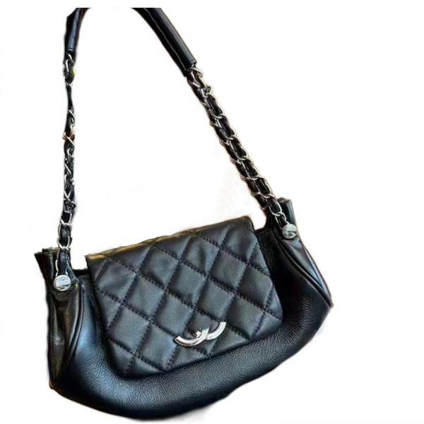 

xiaoxiang medieval black silver dumpling underarm bag high-quality designer handbag handbag ladies luxury shoulder bag high-quality gift sma