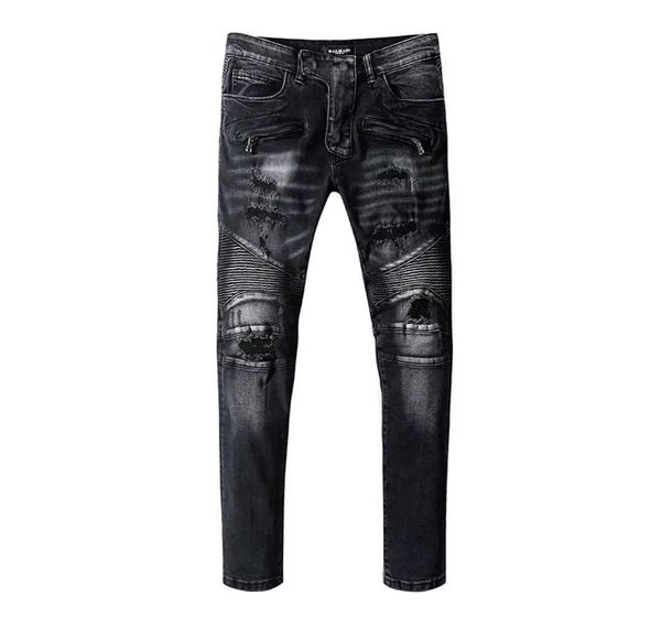 

jeans mens jeans distressed ripped biker jean slim fit motorcycle biker denim pants for men fashion designer pantss hip hop joggers6455699, Blue