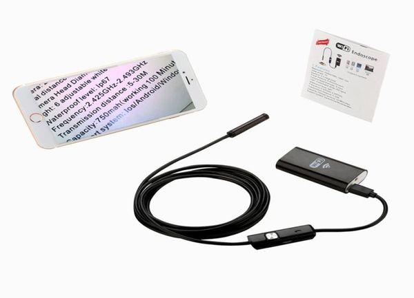 

8mm lens wifi endoscope soft cable 110m waterproof inspection camera endoscope borescope for ios tablet pc phone3915402