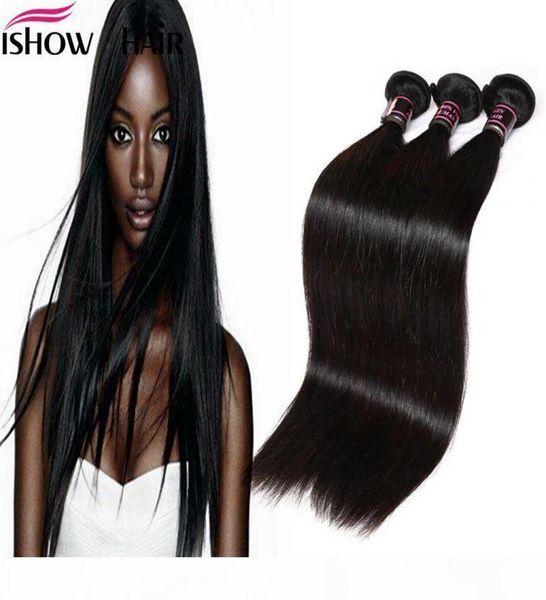 

peruvian silky straight 3pcs ishow 100 unprocessed human hair orignal human hair 828inch natural black color selling9112736