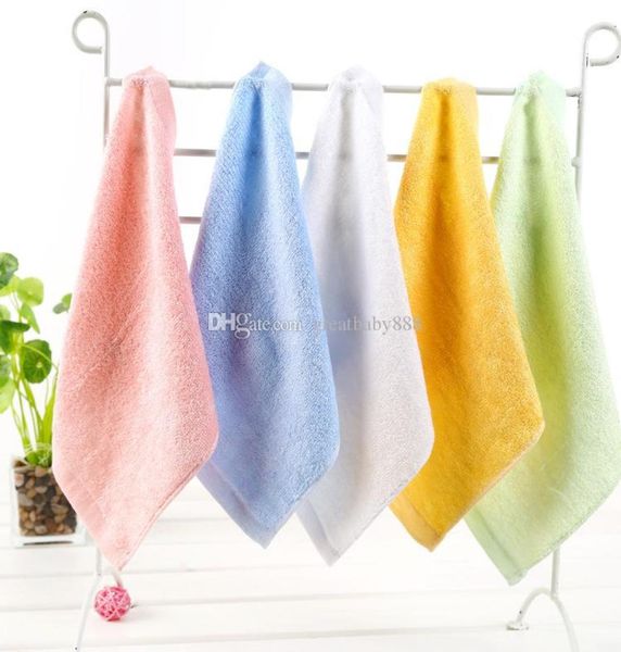 

2017 new infant towels soft bamboo fiber baby handkerchief kids bibs washcloth wipes 5 colors 2525cm c18286354985
