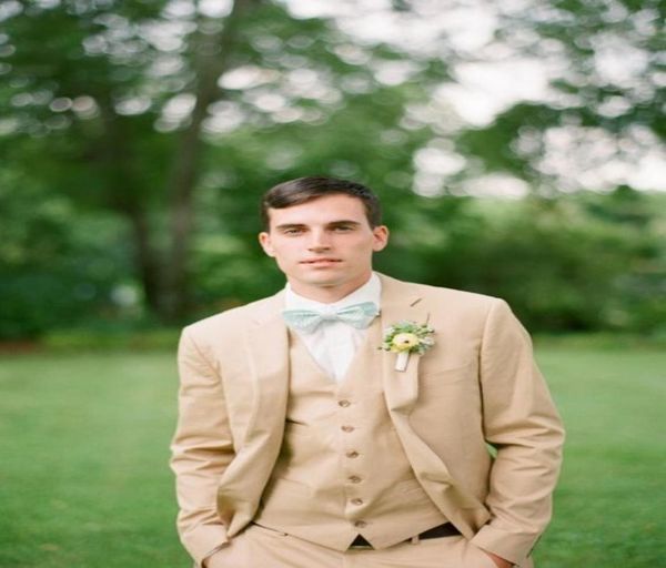

latest coat pant designs khaki tan linen wedding suits for men slim fit tuxedo 3 piece custom groom blazer prom suit ternos6743296, White;black