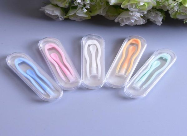 

new multicolor contact lenses tweezers and suction stick for special clamps tool contact lens inserter remover2303114