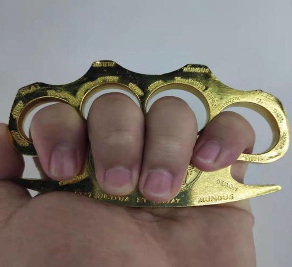 

high hardness hell detective constantine brass knuckle outdoor edc tools knuckles duster buckle break window selfdefense tool 0026524595