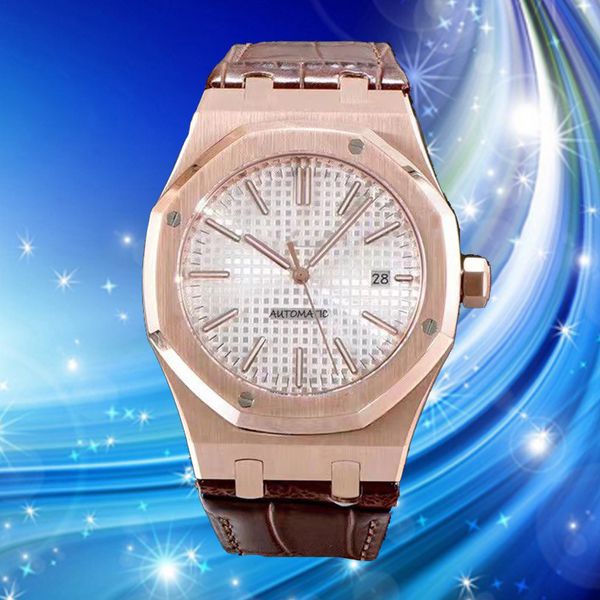 

40mm mens watch designer luxury automatic movement watches high qualit rose gold size 41mm 904l stainless steel strap waterproof luminous sa, Slivery;brown
