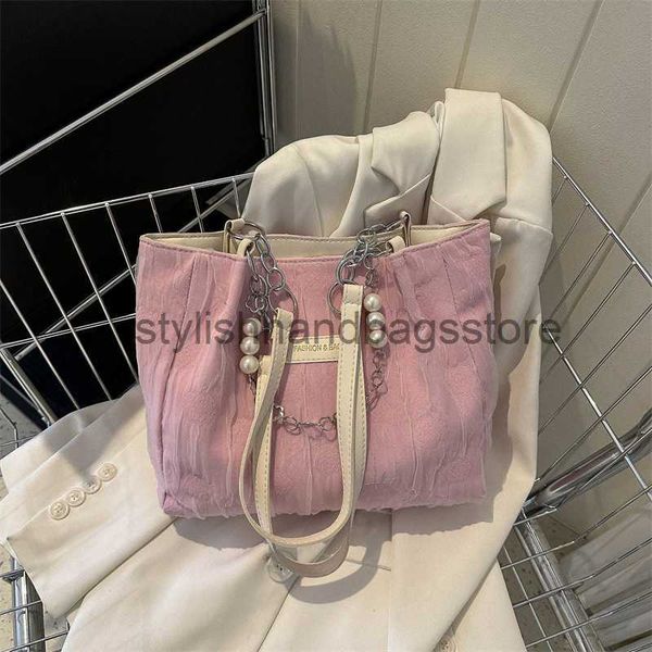 

shoulder gentle fashionable minimalist and elegant pearl chain handbag spring summer 2023 new popular commuting tote this yearstylishhandbag