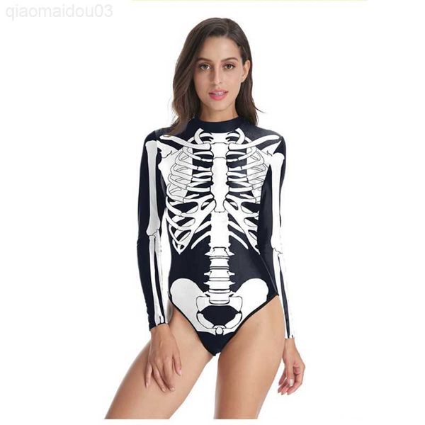 

theme costume halloween stage come slim comfortable bodysuit zipper high neck long sleeve jumpsuits one piece swimsuit l230804, Black;red