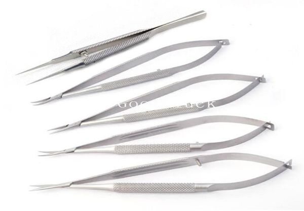 

3pcsset equipment 12cm instruments needle holder micro scissors tweezers hand ophthalmic surgery tools 2206233979268