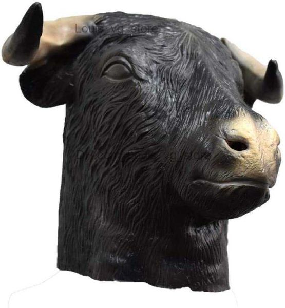 

latex bull mask animal head full head halloween party costumes fancy dress carnival party latex masks t230806