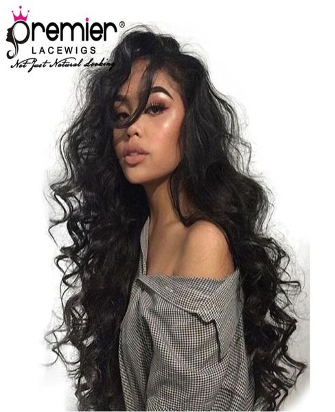 

360 lace frontal wigs brazilian remy hair super wave preplucked bleached knots 150 density for women2465636, Black;brown