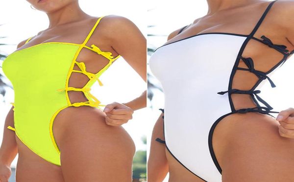 

fashion designer women swimwear mini brazilian swimsuit bandage bikini set thongs beach party ladies bathing suit young g6014466, White
