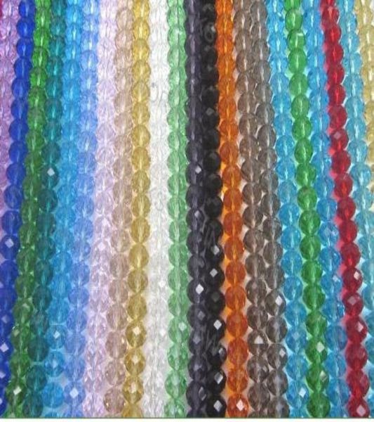 

720pcslot mix color crystal glass round faceted loose beads for diy craft jewelry gift cs223033136008169