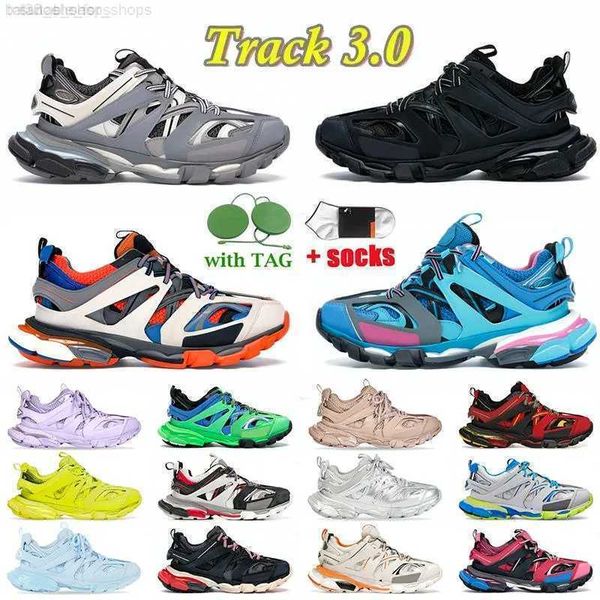 

designer luxury brand designers men women casual shoes track 3 3.0 triple white black sneakers tess.s. gomma leather trainer nylon printed p