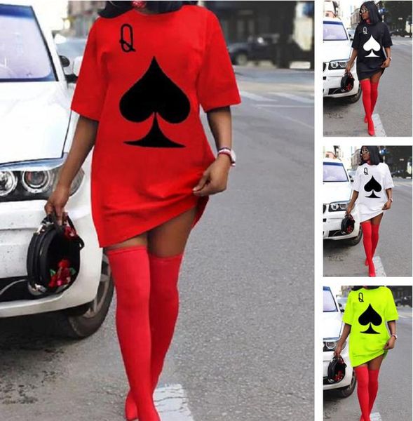 

selling new women039s fashion summer poker dress designer casual print dress tees quality womens black and whie plus size d2668384, Black;gray