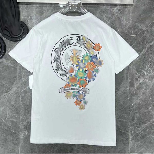 

luxury fashion men's t shirt brandch t-shirts designers men women tees horseshoe sanskrit cross print classics cotton t-shirt casual s, White;black