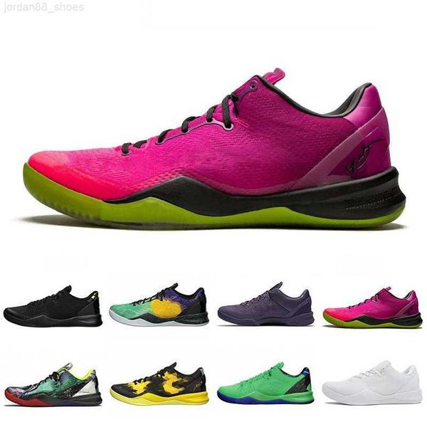 

protro 8 8s mens basketball shoes mambacurial sulfur electric prelude reflectiion triple white black gold easter zk5 men trainers sports sne