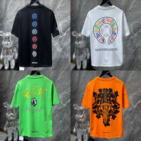 

luxury fashion men's t shirt brand t-shirts designers men women tees horseshoe sanskrit cross print classics cotton t-shirt casual sho, White;black