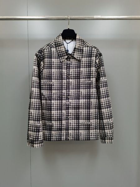 

2023 fall and winter new fashion mens designer thick material shirts - us size shirts - mens designer button long sleeve shirts, White;black