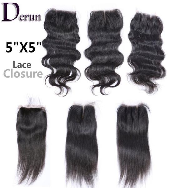 

5quotx5quot lace closure partmiddle part3 ways part brazilian hair body wavestraight human hair closure dhl 5227950, Black;brown