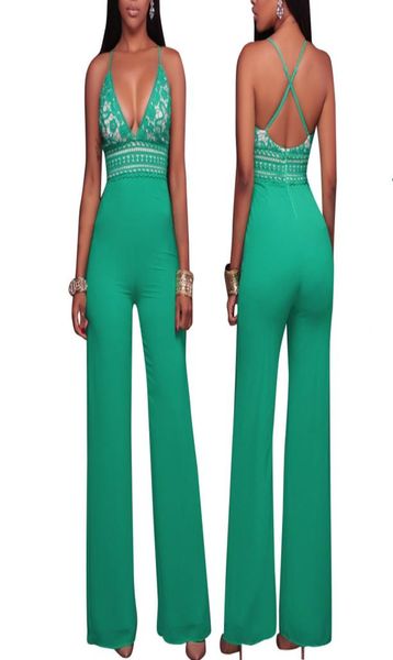 

women new casual jumpsuit european and american fashion lace rompers women039s summer bodysuit 20173670492, Black;white