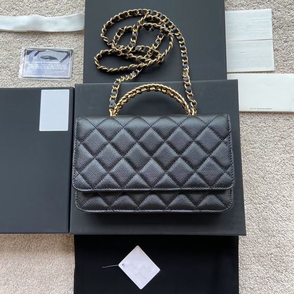 

10a super quality real leather caviar lambskin zipper mini woc shoulder bag luxurys designers bag classic crossbody women hangbag tote purse